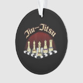 braziliaanse jiu jitsu schaadt zwarte gordel ornament (voorkant)