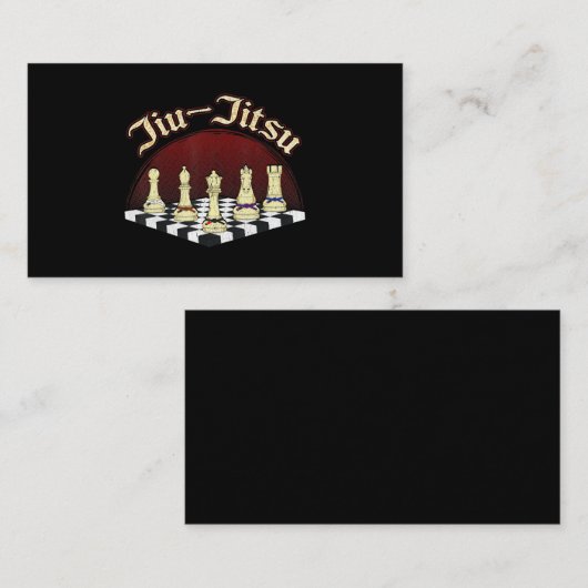 braziliaanse jiu jitsu schaadt zwarte gordel visitekaartje (Voorkant / Achterkant)