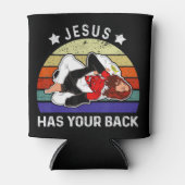 Braziliaanse Jiu Jitsu Shirt Jesus Shirt Jezus hee Blikjeskoeler (Voorkant)
