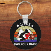 Braziliaanse Jiu Jitsu Shirt Jesus Shirt Jezus hee Sleutelhanger (Voorkant)