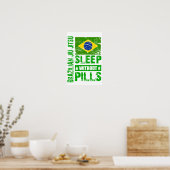 Braziliaanse Jiu Jitsu Sleep zonder Poster van pil (Keuken)