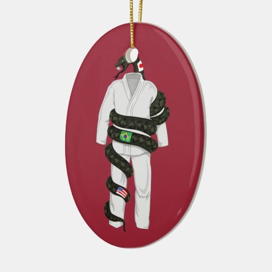 Braziliaanse Jiu Jitsu Snake Keramisch Ornament (Links)