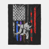 Braziliaanse Jiu Jitsu Stars & Stripes Rank BJJ Fl Fleece Deken (Voorkant)