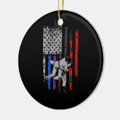 Braziliaanse Jiu Jitsu Stars & Stripes Rank BJJ Fl Keramisch Ornament (Links)