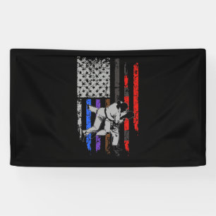 Braziliaanse Jiu Jitsu Stars & Stripes Rank BJJ Fl Spandoek