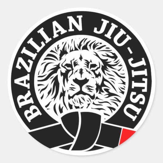 Braziliaanse Jiu-Jitsu Sticker (rond) (Voorkant)