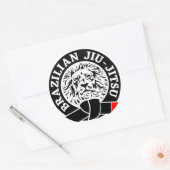 Braziliaanse Jiu-Jitsu Sticker (rond) (Envelop)