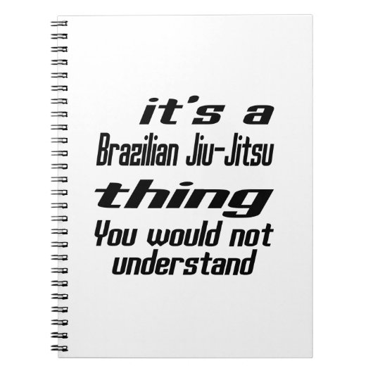 Braziliaanse Jiu-Jitsu Thing Design Notitieboek (Voorkant)