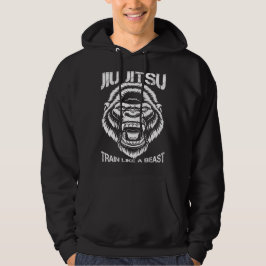 Braziliaanse Jiu Jitsu Train als een beest Hoodie