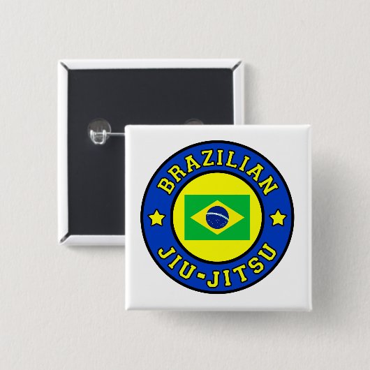 Braziliaanse Jiu Jitsu Vierkante Button 5,1 Cm (Voorkant /achterkant)