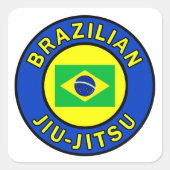 Braziliaanse Jiu Jitsu Vierkante Sticker (Voorkant)