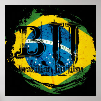 Braziliaanse Jiu Jitsu - Vortex Flag Poster