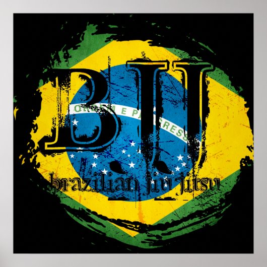 Braziliaanse Jiu Jitsu - Vortex Flag Poster (Voorkant)