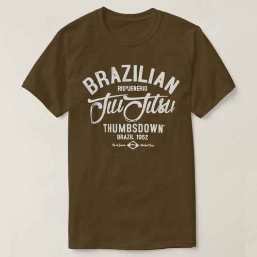 Braziliaanse Jiu Jitsu witte tekst T-shirt (Design voorkant)