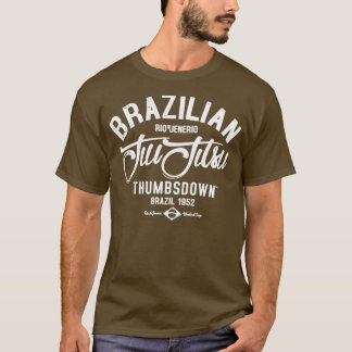Braziliaanse Jiu Jitsu witte tekst T-shirt