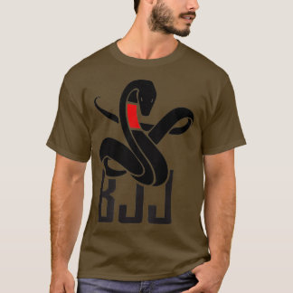 Braziliaanse Jiujitsu Mamba-slang door BJJ zwarte  T-shirt