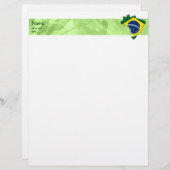 Braziliaanse kaart briefhoofd ontwerp (Voorkant / Achterkant)
