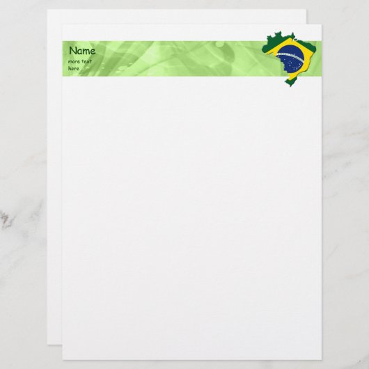 Braziliaanse kaart briefhoofd ontwerp (Voorkant / Achterkant)