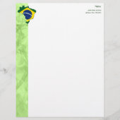 Braziliaanse kaart briefhoofd ontwerp (Voorkant)