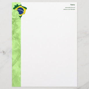 Braziliaanse kaart briefhoofd ontwerp
