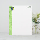 Braziliaanse kaart briefhoofd ontwerp (Staand voorkant)