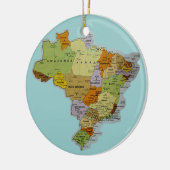 Braziliaanse kaart keramisch ornament (Links)