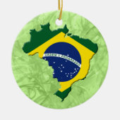Braziliaanse kaart keramisch ornament (Voorkant)