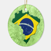 Braziliaanse kaart keramisch ornament (Links)