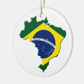 Braziliaanse kaart keramisch ornament (Links)