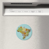 Braziliaanse kaart Koelkast Magnet (Insitu (Vaatwasser))