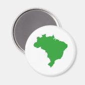 Braziliaanse kaart magneet (Voorkant / Achterkant)