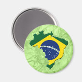 Braziliaanse kaart magneet (Voorkant / Achterkant)