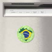 Braziliaanse kaart magneet (Insitu (Vaatwasser))