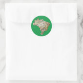 Braziliaanse kaart sticker (Tas)