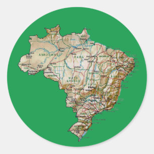 Braziliaanse kaart sticker