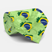 Braziliaanse kaart stropdas (Opgerold)