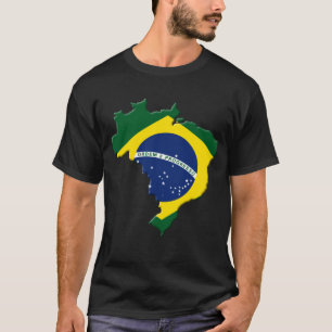 Braziliaanse kaart t-shirt