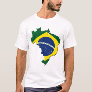 Braziliaanse kaart t-shirt