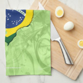 Braziliaanse kaart theedoek (Quarter Fold)