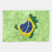 Braziliaanse kaart theedoek (Horizontaal)