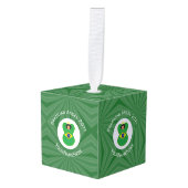 Braziliaanse kerst engel vlag gepersonaliseerd decoratie (Voorkant hoekig)