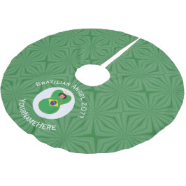 Braziliaanse kerst engel vlag gepersonaliseerd kerstboom rok