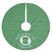 Braziliaanse kerst engel vlag gepersonaliseerd kerstboom rok (Voorkant)