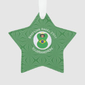 Braziliaanse kerst engel vlag gepersonaliseerd ornament (voorkant)