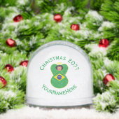 Braziliaanse kerst engel vlag gepersonaliseerd sneeuwbol (Kerstmis)