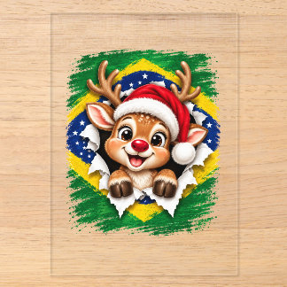 Braziliaanse Kerst Rendier Acryl Uitnodigingen