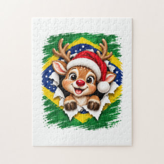 Braziliaanse Kerst Rendier Legpuzzel