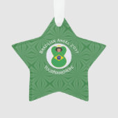 Braziliaanse Kerstengel Vlag Gepersonaliseerd  Ornament (voorkant)