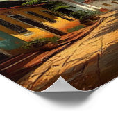 Braziliaanse koloniale villa, palmwandkunst Poster (Hoek)