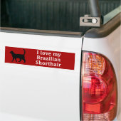 Braziliaanse Korthaar Liefde Bumpersticker (Op Truck)